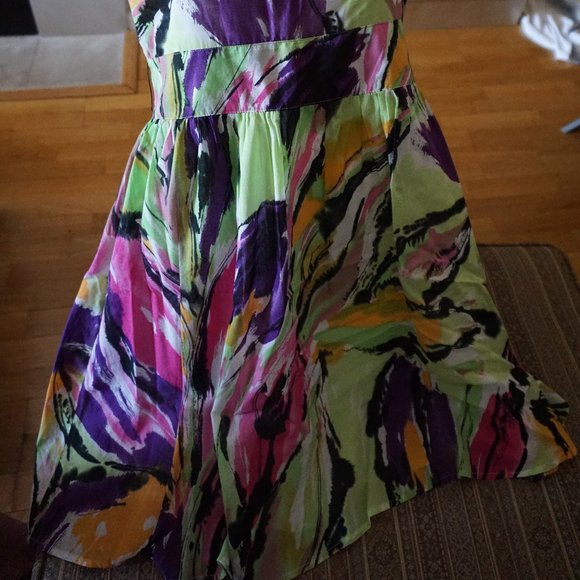 Mac & Jac Women's Dress Multicolored Floral Fit and Flare size L New - Picture 2 of 7